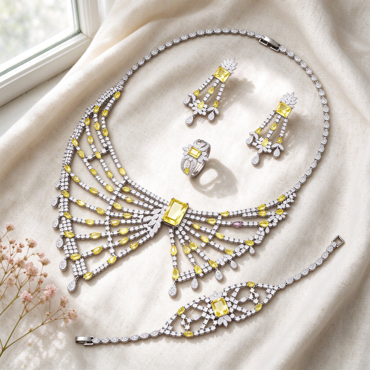 The Equinox Crystal Parure — Color Variant Yellow