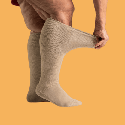 DiaFlow™ Diabetic Foot Care Acupressure Massage Socks - Beige