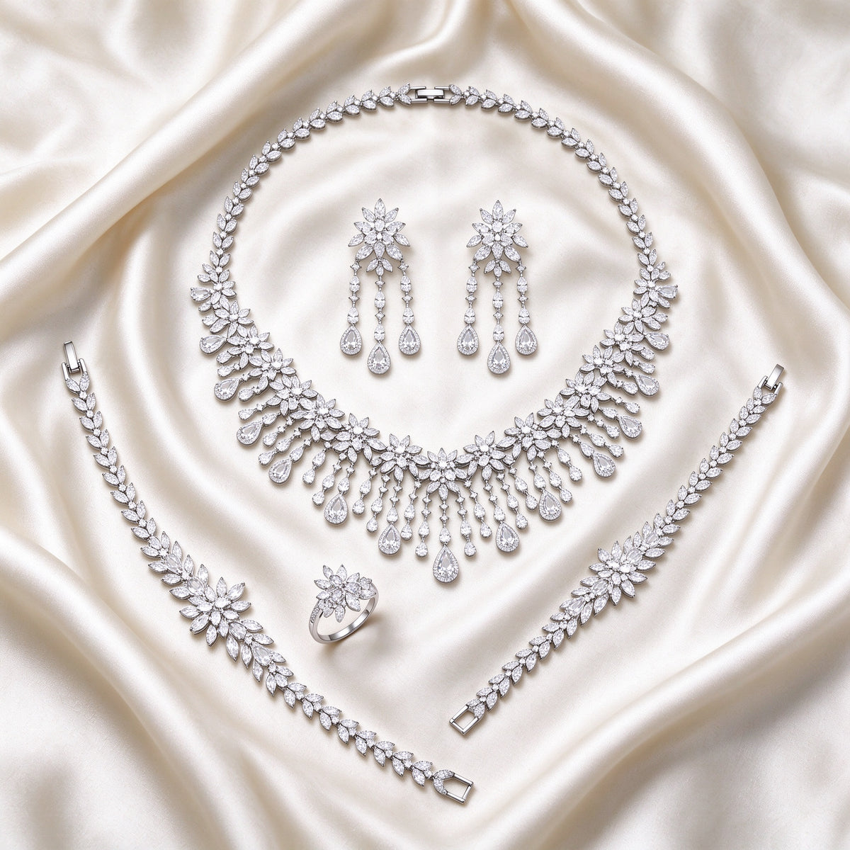The Finley Bridal Parure — Color Variant White