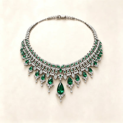 The Quinn Crystal Parure — Color Variant Green