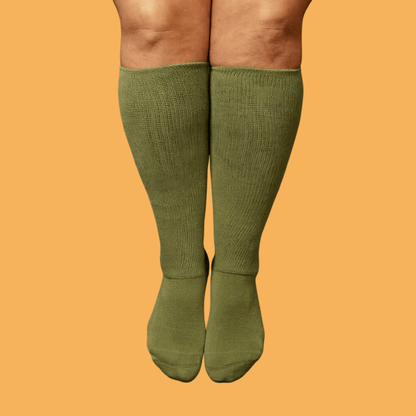 DiaFlow™ Diabetic Foot Care Acupressure Socks - Olive Green