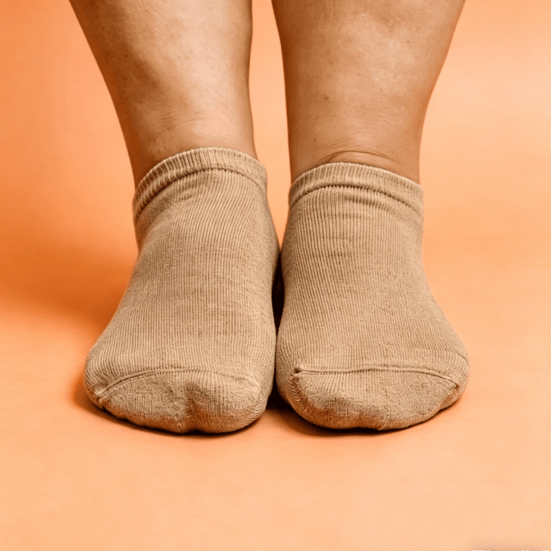 DiaFlow™ Ankle Acupressure Massage Socks (for neuropathy) - Khaki Brown