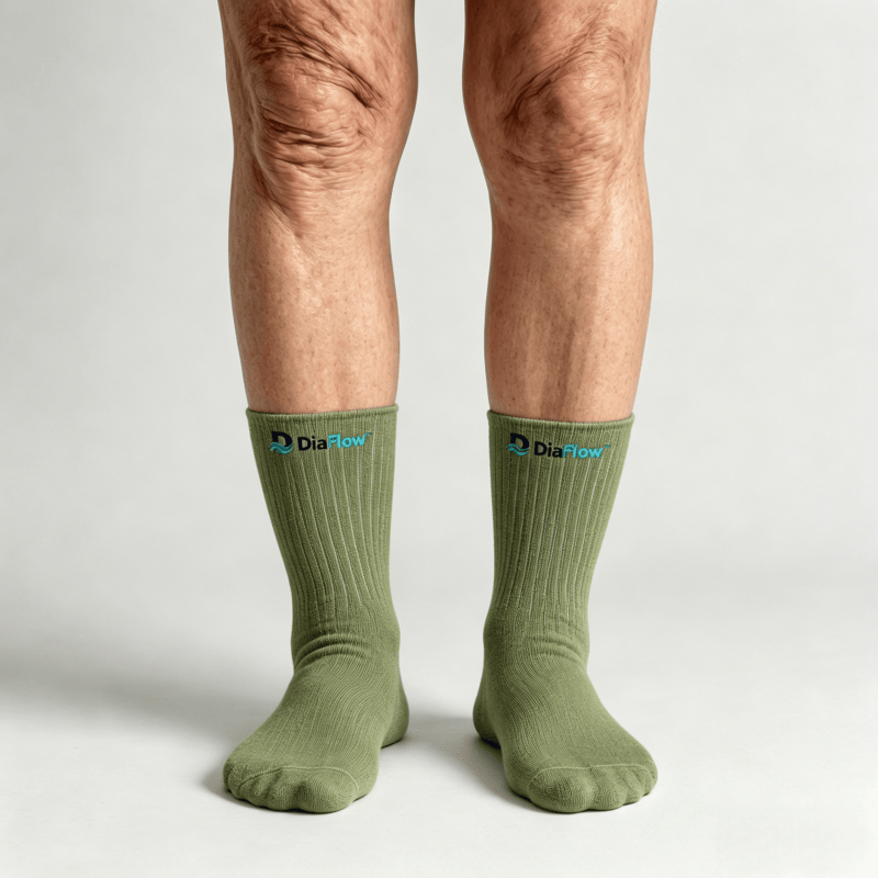 DiaFlow™ Beige Ankle Socks: Sensitive Skin Protection
