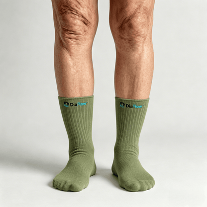 DiaFlow™ Beige Ankle Socks: Sensitive Skin Protection