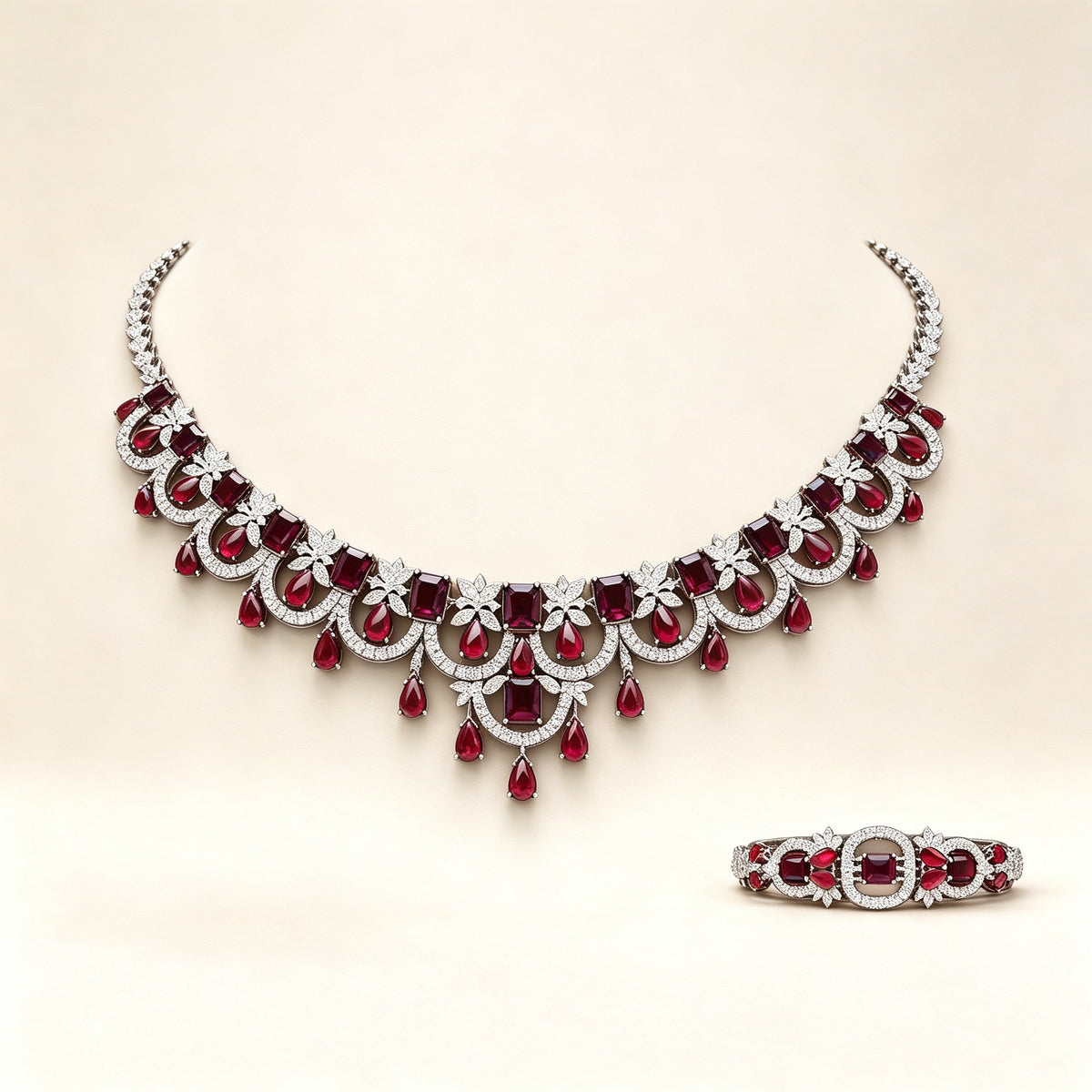 The Riley Bridal Parure — Color Variant Red