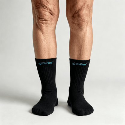 DiaFlow™ Beige Ankle Socks: Sensitive Skin Protection