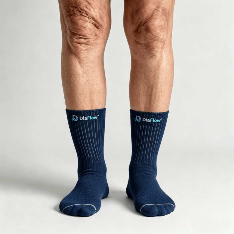 DiaFlow™ Beige Ankle Socks: Sensitive Skin Protection