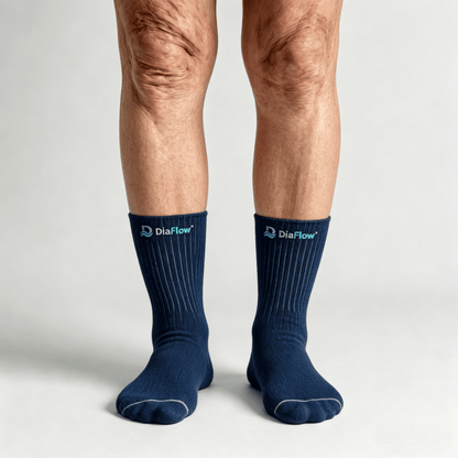 DiaFlow™ Beige Ankle Socks: Sensitive Skin Protection