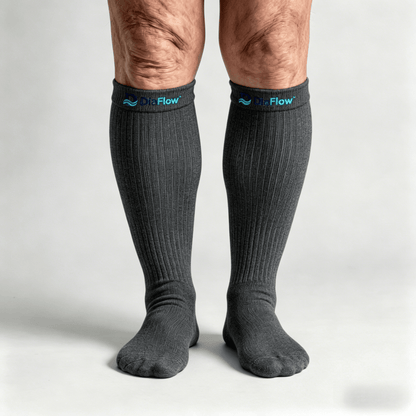 DiaFlow™ Grey Knee-High Socks: Warm Diabetic Comfort