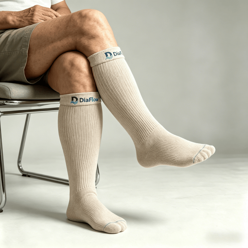 Loose top design prevents leg constriction and supports healthy circulation, ideal for swollen ankles