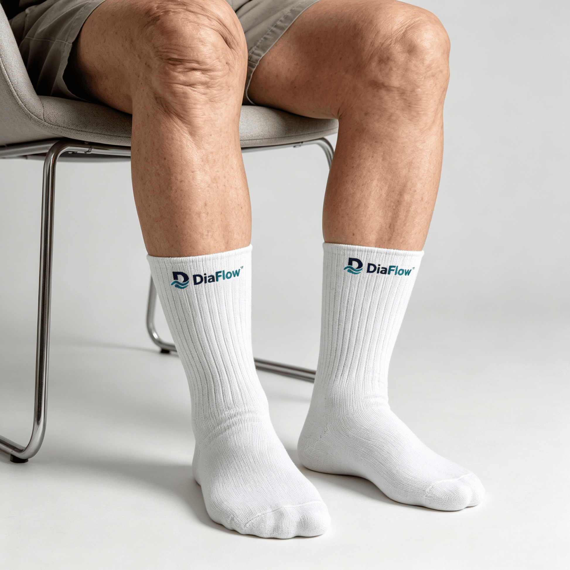Non-binding white diabetic socks for comfortable everyday wear