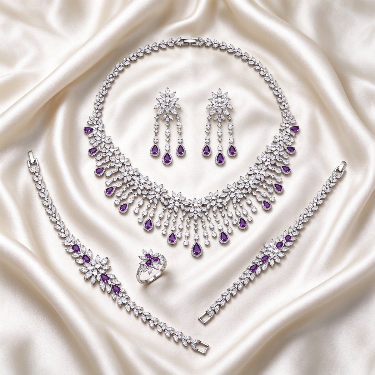The Finley Bridal Parure — Color Variant Purple