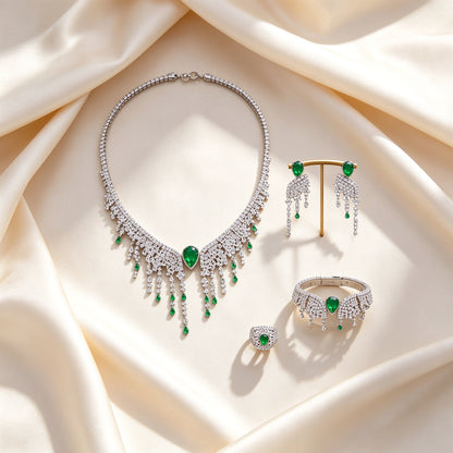 The Genevieve Bridal Set — Color Variant Green
