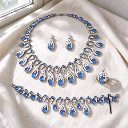The Zinnia Bridal Parure — Color Variant Blue