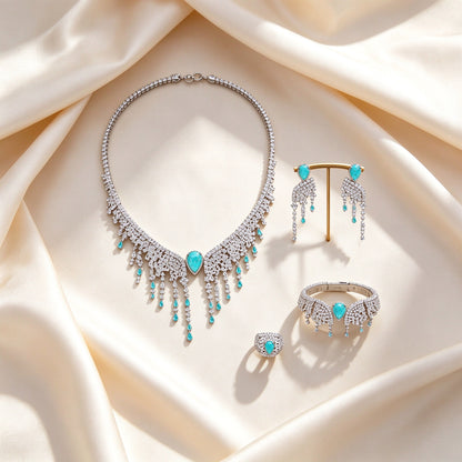 The Genevieve Bridal Set — Color Variant Turquoise