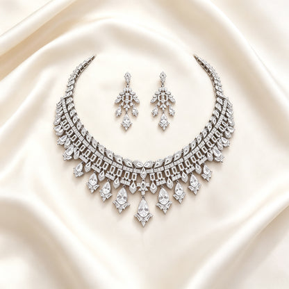 The Quinn Crystal Parure — Flat Lay
