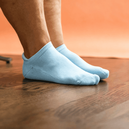 DiaFlow™ Ankle Acupressure Massage Stockings (for neuropathy) - Light Blue