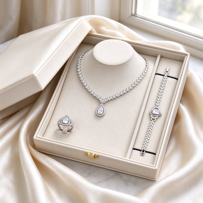 The Fern Wedding Suite nestled in an ivory keepsake gift box