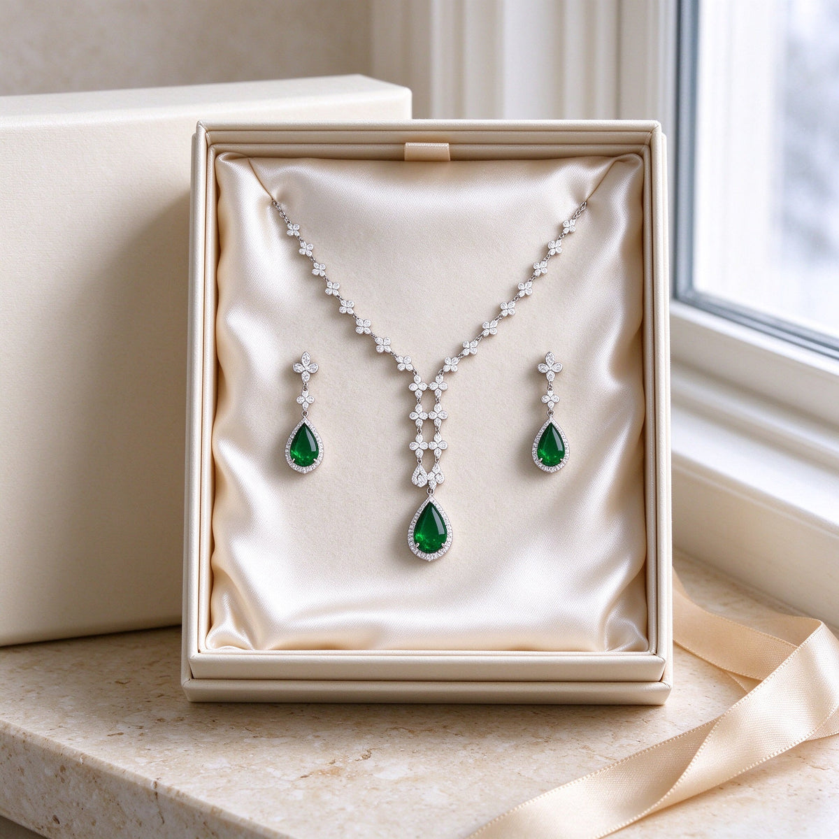 The Magnolia Crystal Parure — Talisyra Gift Box