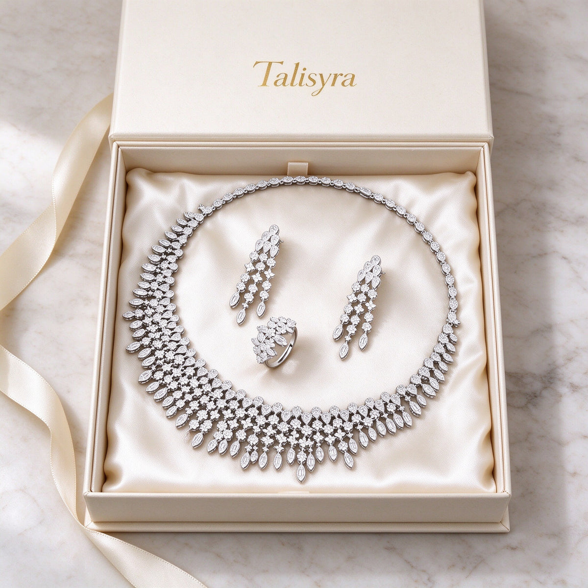 The Dusk Wedding Suite presented in a Talisyra gift box