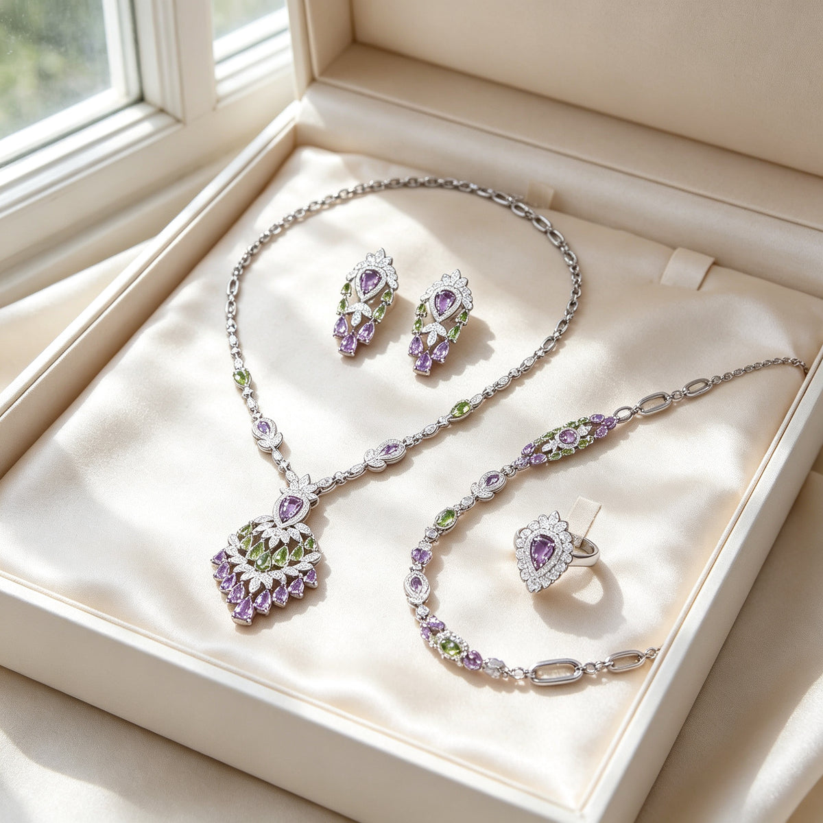 The Wheat Crystal Parure
